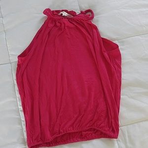 High braided neck tank top